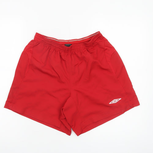 Umbro Men's Red Athletic Shorts M Lightweight Quick Dry