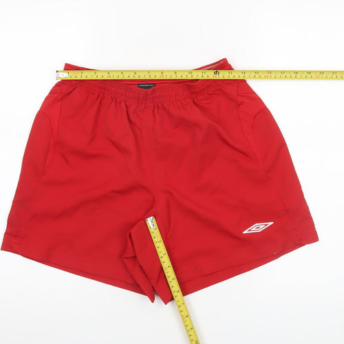 Umbro Men's Red Athletic Shorts M Lightweight Quick Dry