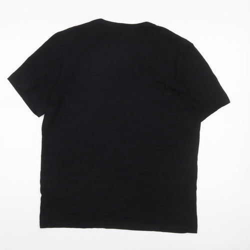 BOSS Men's Black Cotton Crew Neck Short Sleeve T-Shirt L