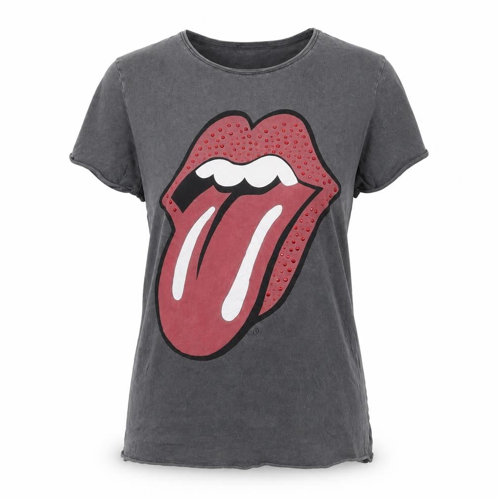 H&M Divided Rolling Stones Grey T-Shirt Women’s Small Rock Graphic
