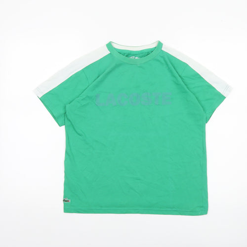 Lacoste Boys Green Short Sleeve Sports T-Shirt Size 14 Years