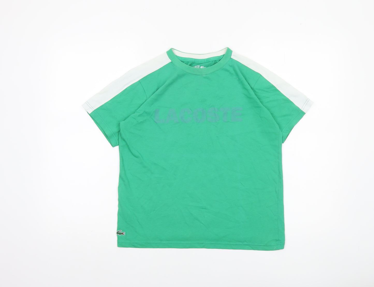 Lacoste Boys Green Short Sleeve Sports T-Shirt Size 14 Years