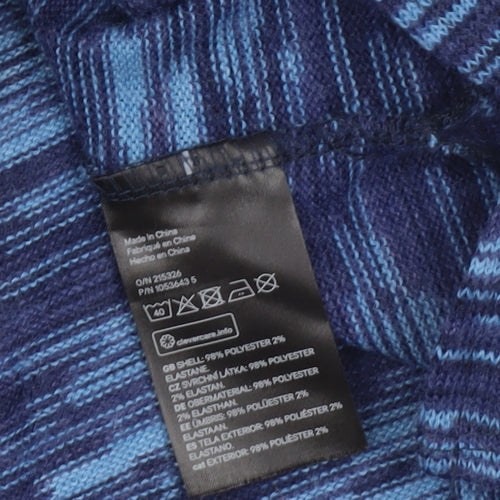 H&M Divided Women’s Blue Striped Bodycon Cut Out Mini Dress Size 8