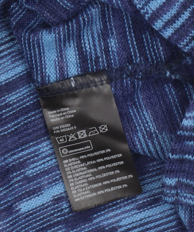 H&M Divided Women’s Blue Striped Bodycon Cut Out Mini Dress Size 8
