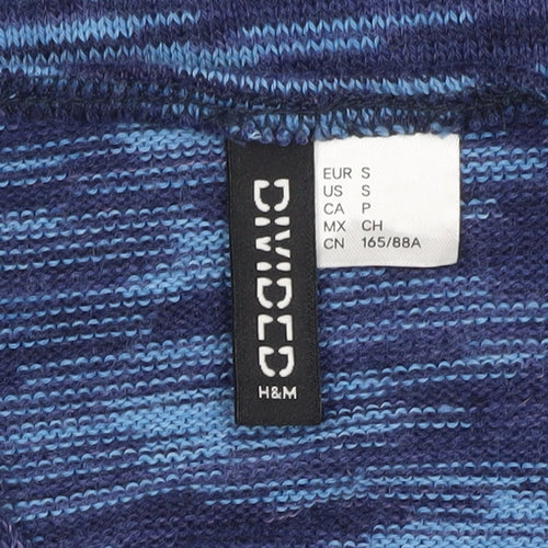 H&M Divided Women’s Blue Striped Bodycon Cut Out Mini Dress Size 8