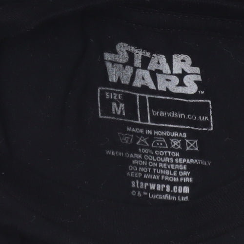 Star Wars Boys Black M Christmas Baby Yoda Graphic Cotton T-Shirt