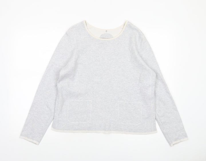 Gerry Weber Women’s Grey Cotton Blend Long Sleeve Jumper Size 10