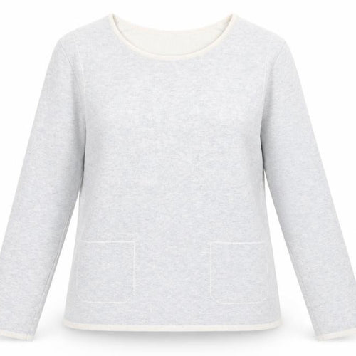 Gerry Weber Women’s Grey Cotton Blend Long Sleeve Jumper Size 10