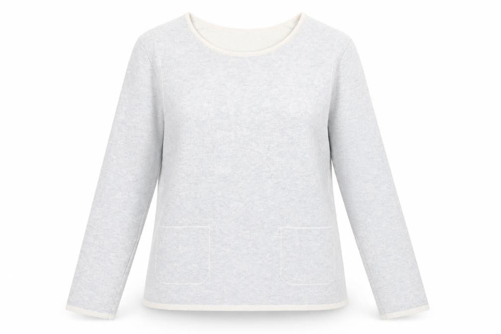 Gerry Weber Women’s Grey Cotton Blend Long Sleeve Jumper Size 10