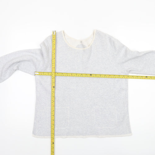Gerry Weber Women’s Grey Cotton Blend Long Sleeve Jumper Size 10
