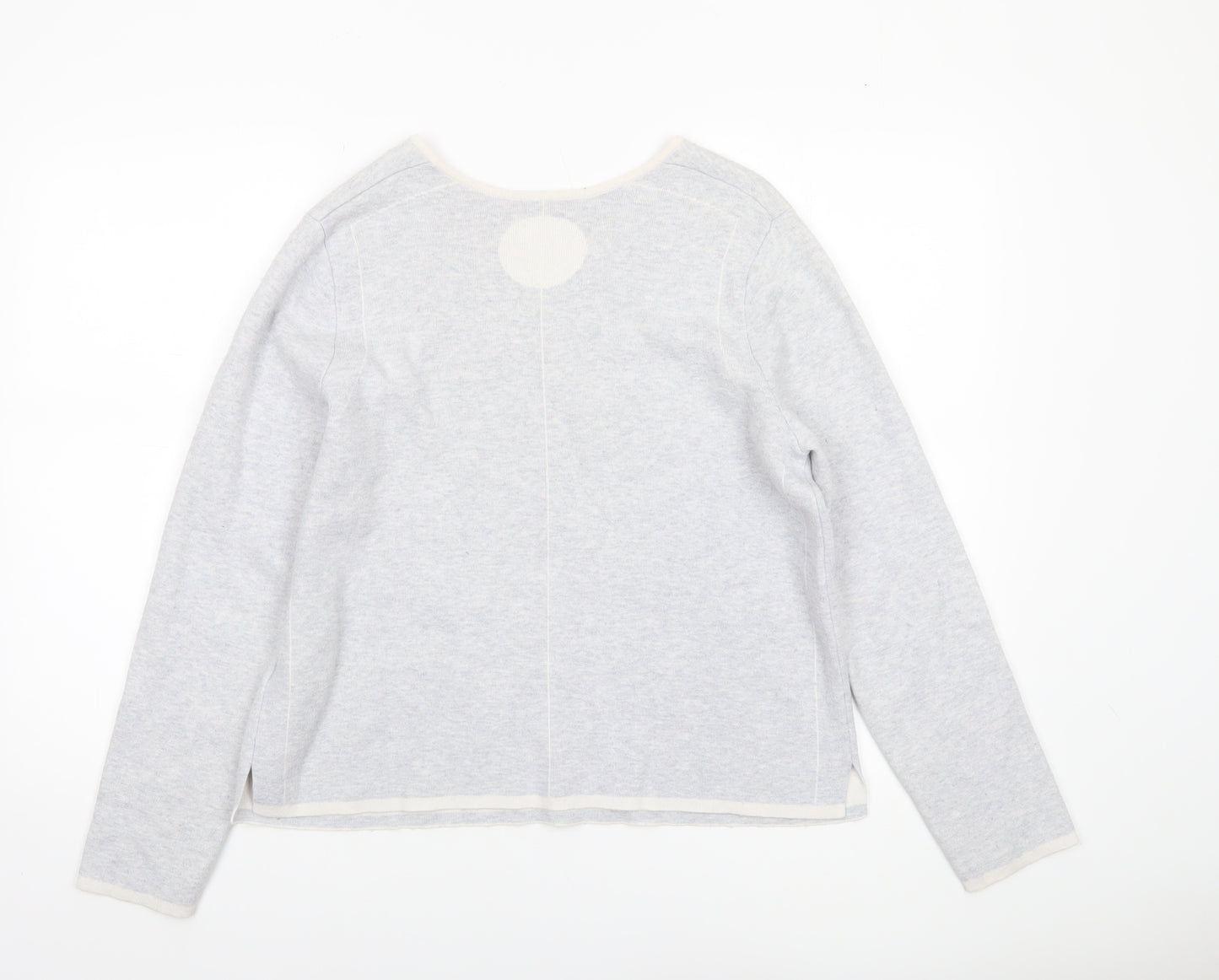 Gerry Weber Women’s Grey Cotton Blend Long Sleeve Jumper Size 10