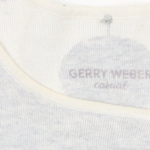 Gerry Weber Women’s Grey Cotton Blend Long Sleeve Jumper Size 10
