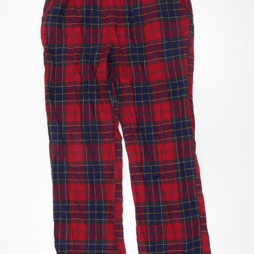 Barbour Men's Red Check Cotton Lounge Pants Size L