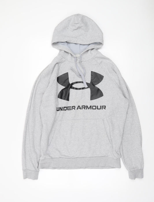 Under Armour Men's Grey Pullover Hoodie Size M Relaxed Fit ColdGear
