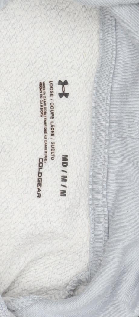 Under Armour Men's Grey Pullover Hoodie Size M Relaxed Fit ColdGear