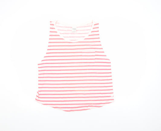 Victoria's Secret PINK Women's Pink Striped Tank Top Size L
