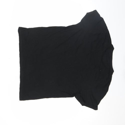 Jack & Jones Unisex Black L Basic Cotton Crew Neck T-Shirt