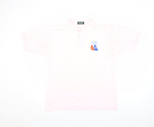 Cutting Green Women's Pink Cotton Polo Shirt Size S