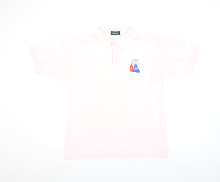 Cutting Green Women's Pink Cotton Polo Shirt Size S