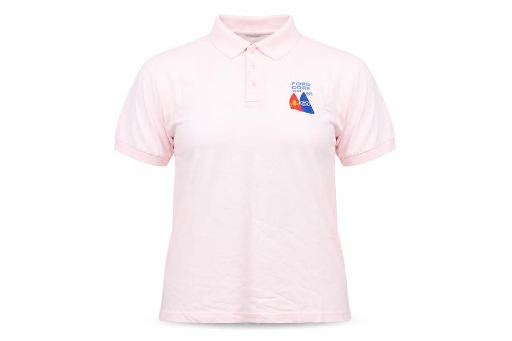 Cutting Green Women's Pink Cotton Polo Shirt Size S