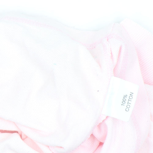 Cutting Green Women's Pink Cotton Polo Shirt Size S