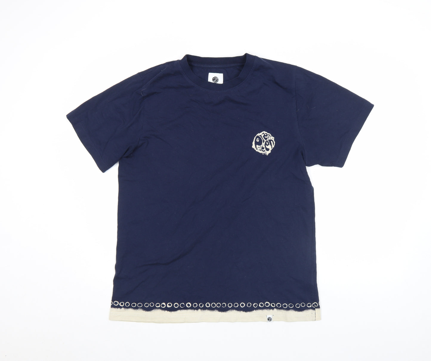 Pretty Green Unisex Blue Cotton Short Sleeve Crew Neck T-Shirt M