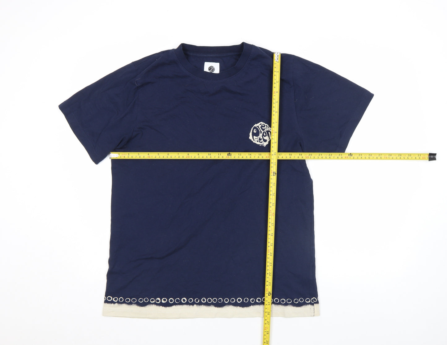 Pretty Green Unisex Blue Cotton Short Sleeve Crew Neck T-Shirt M