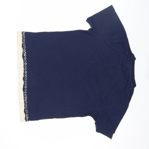 Pretty Green Unisex Blue Cotton Short Sleeve Crew Neck T-Shirt M