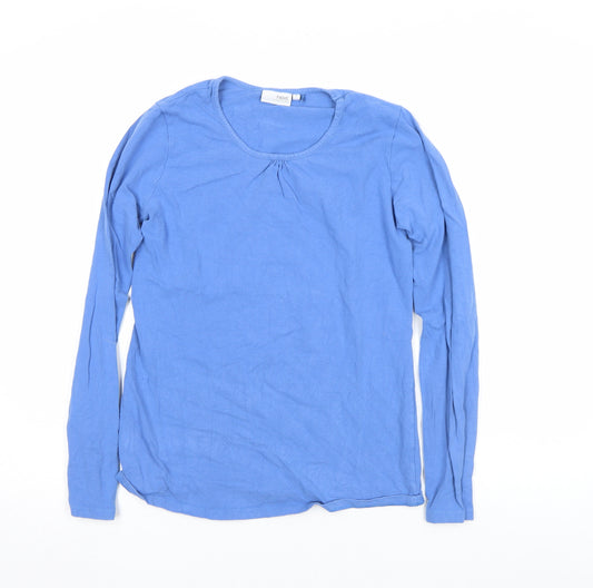Next Maternity Blue Long Sleeve Cotton T-Shirt Size 8 Women's