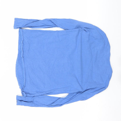 Next Maternity Blue Long Sleeve Cotton T-Shirt Size 8 Women's