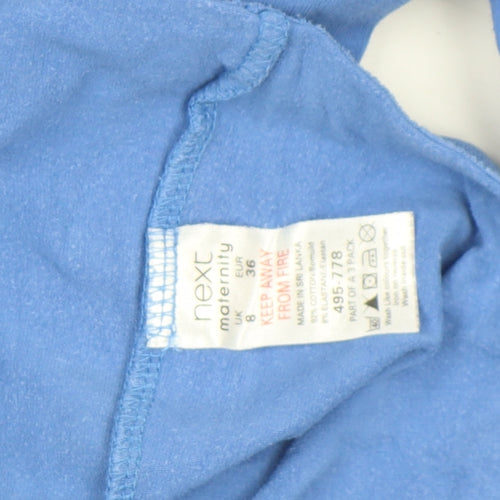 Next Maternity Blue Long Sleeve Cotton T-Shirt Size 8 Women's