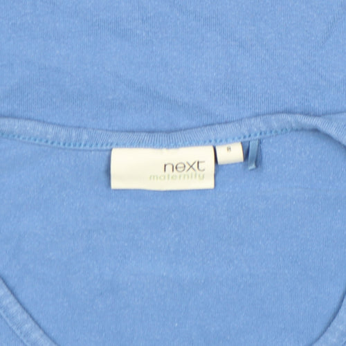 Next Maternity Blue Long Sleeve Cotton T-Shirt Size 8 Women's