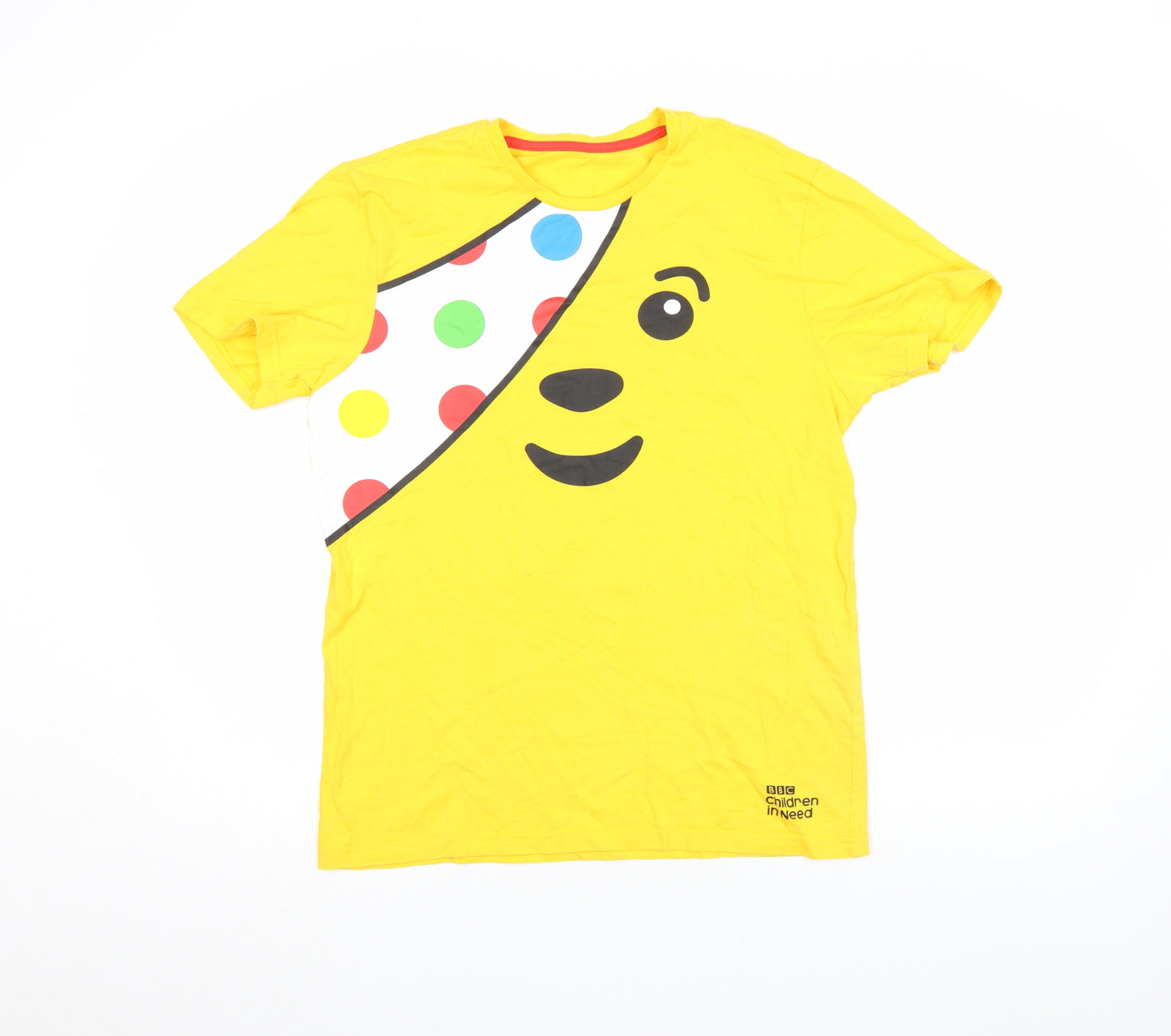 George Women Yellow BBC Children in Need T-Shirt Size S 100% Cotton