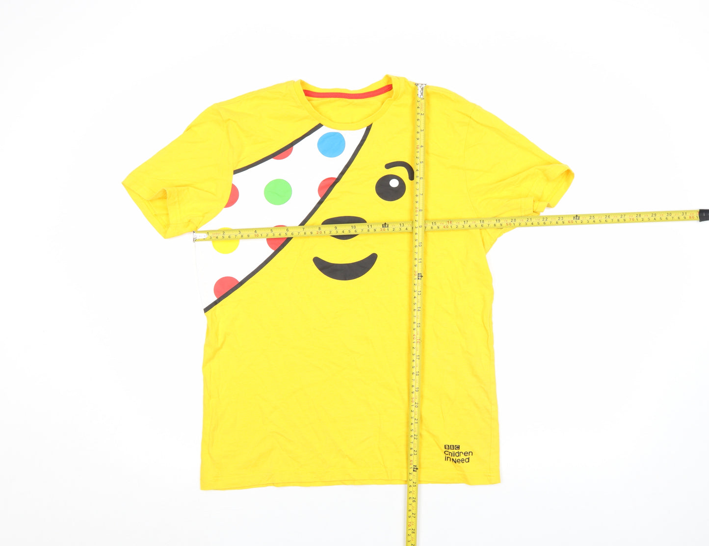 George Women Yellow BBC Children in Need T-Shirt Size S 100% Cotton