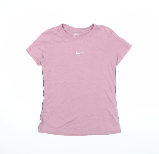 Nike Womens Pink Short Sleeve Crew Neck Cotton Sports T-Shirt M