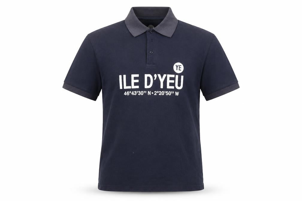 Front view of YE Collection Men's Black Cotton Polo Shirt M Regular Fit