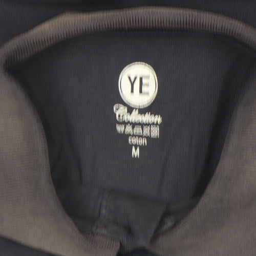YE Collection Men's Black Cotton Polo Shirt M Regular Fit