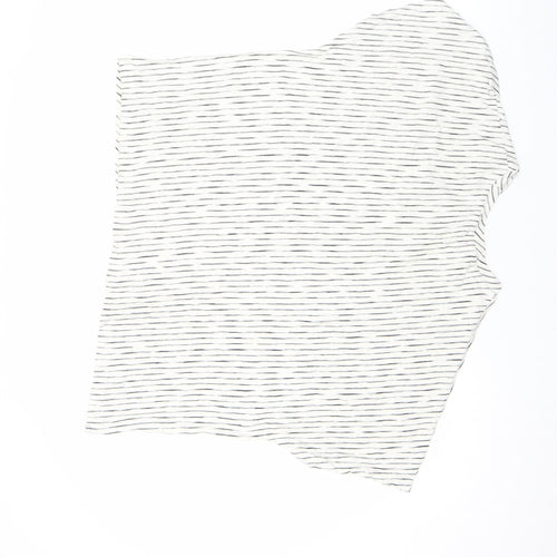Tu Women’s White Striped Cotton Viscose T-Shirt Size 18