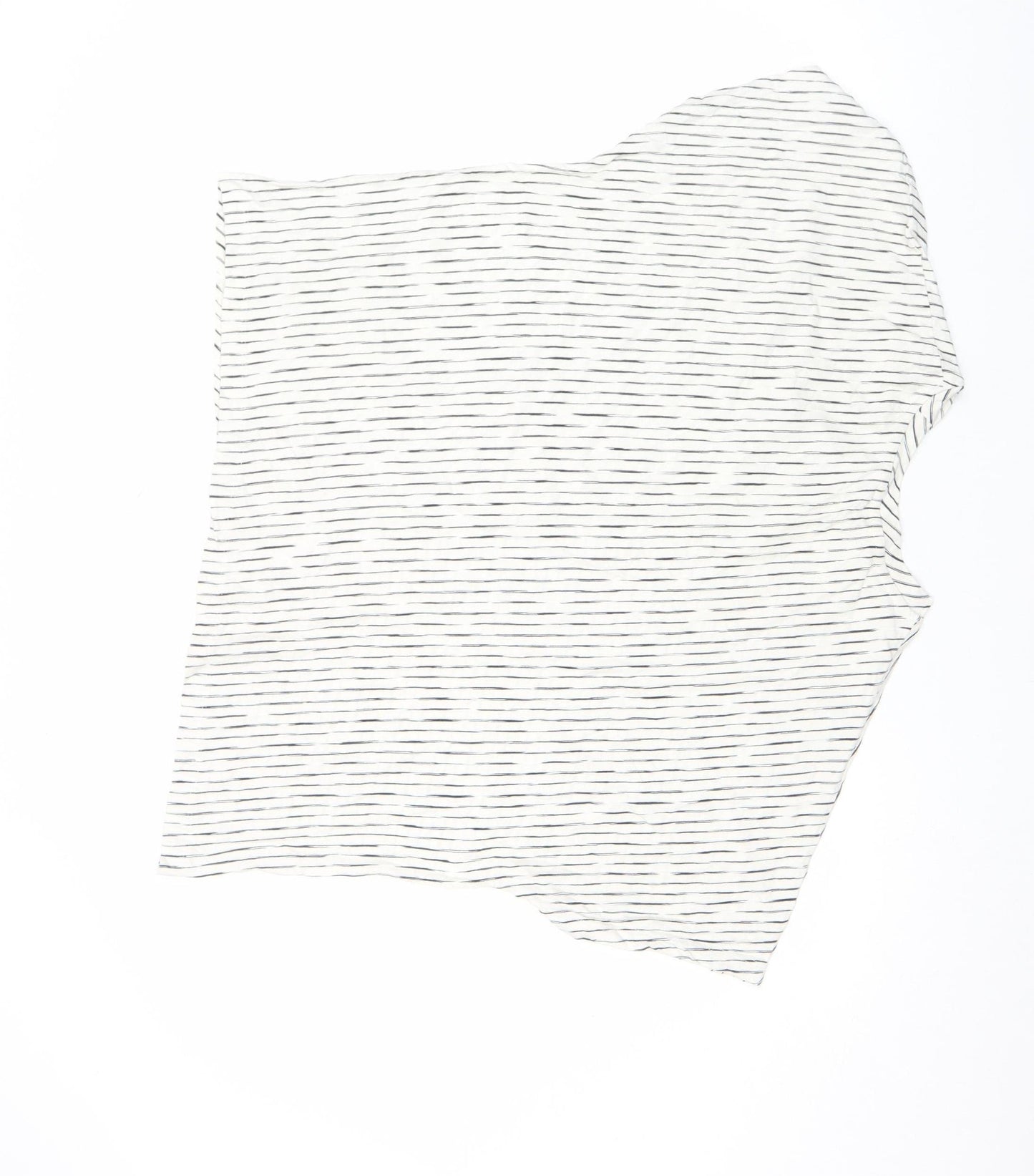 Tu Women’s White Striped Cotton Viscose T-Shirt Size 18