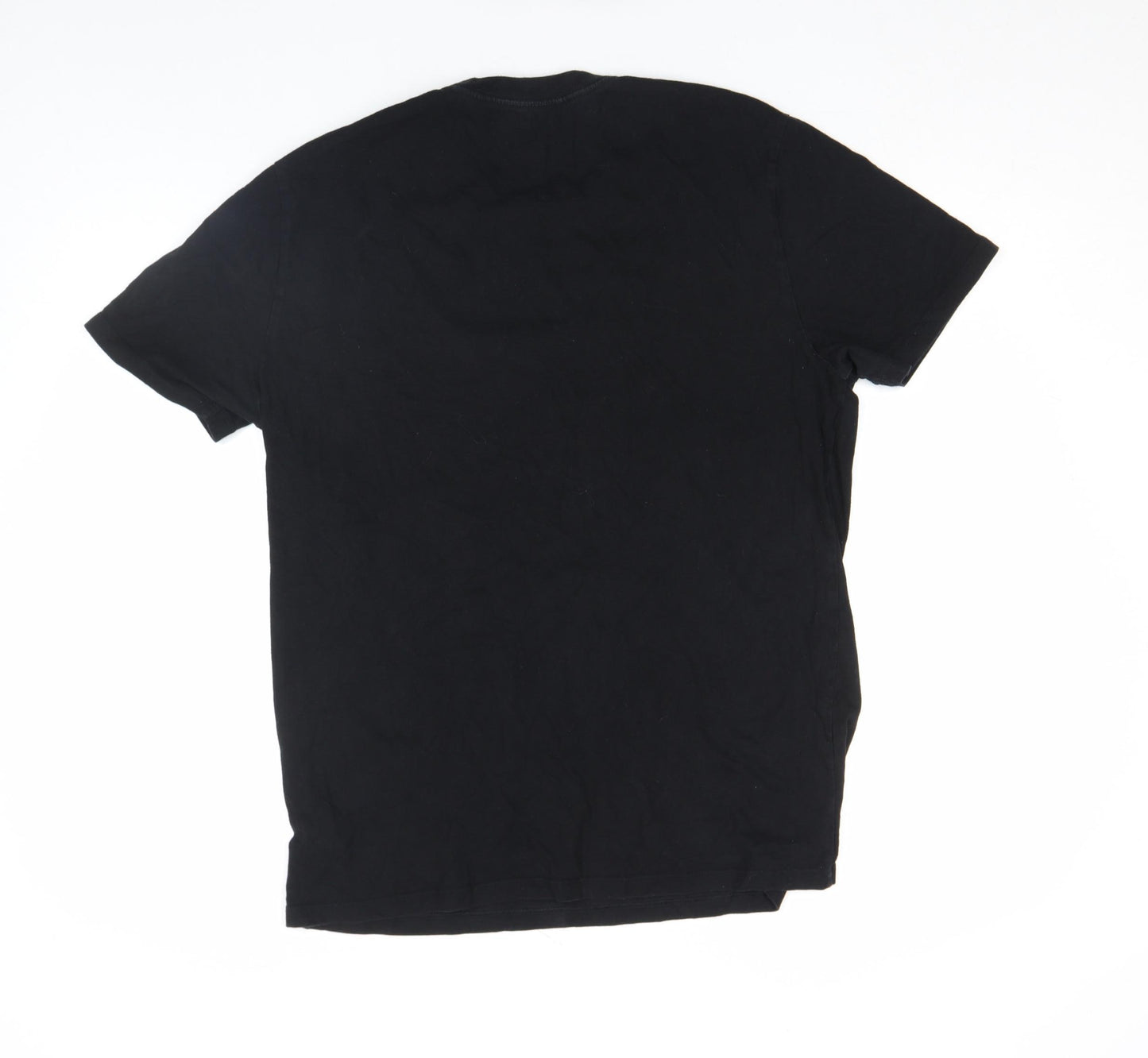 GAP Men's Black Crew Neck Cotton Short Sleeve T-Shirt Medium