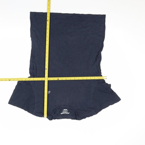 Jack & Jones Men's Blue Regular Fit Cotton Crew Neck T-Shirt Size M