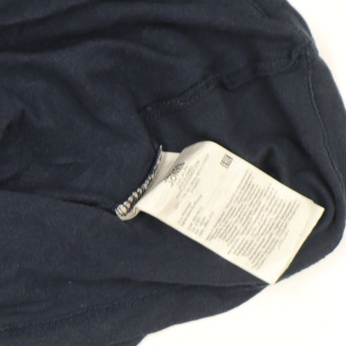 Jack & Jones Men's Blue Regular Fit Cotton Crew Neck T-Shirt Size M