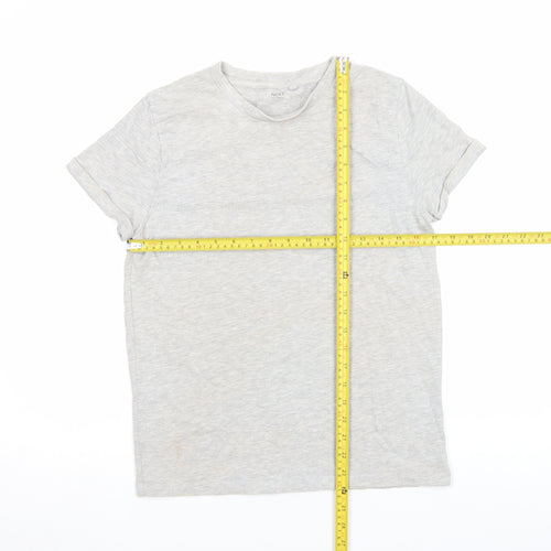 Next Boys Grey Cotton Blend Embroidered Crew Neck T-Shirt 14 Years