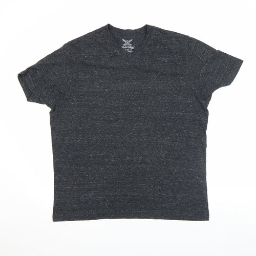 Faded Glory Men's Grey Heather Crew Neck Short Sleeve T-Shirt Size L