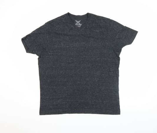 Faded Glory Men's Grey Heather Crew Neck Short Sleeve T-Shirt Size L