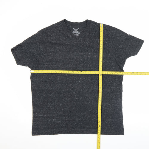 Faded Glory Men's Grey Heather Crew Neck Short Sleeve T-Shirt Size L