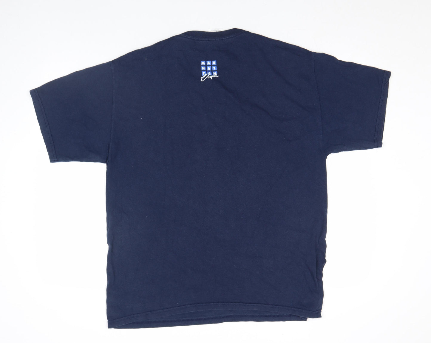 Gildan Men's Blue Music Print Short Sleeve Cotton T-Shirt Size L