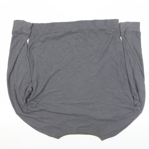 Stateside Men’s Grey Cotton Long Sleeve Crew Neck Top Size S