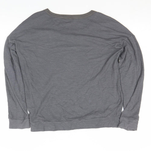 Stateside Men’s Grey Cotton Long Sleeve Crew Neck Top Size S
