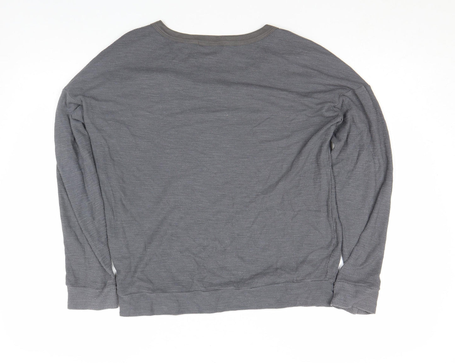 Stateside Men’s Grey Cotton Long Sleeve Crew Neck Top Size S